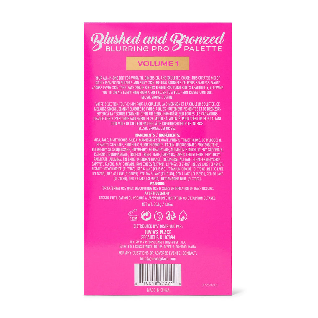 Blushed and Bronzed Blurring pro palettes