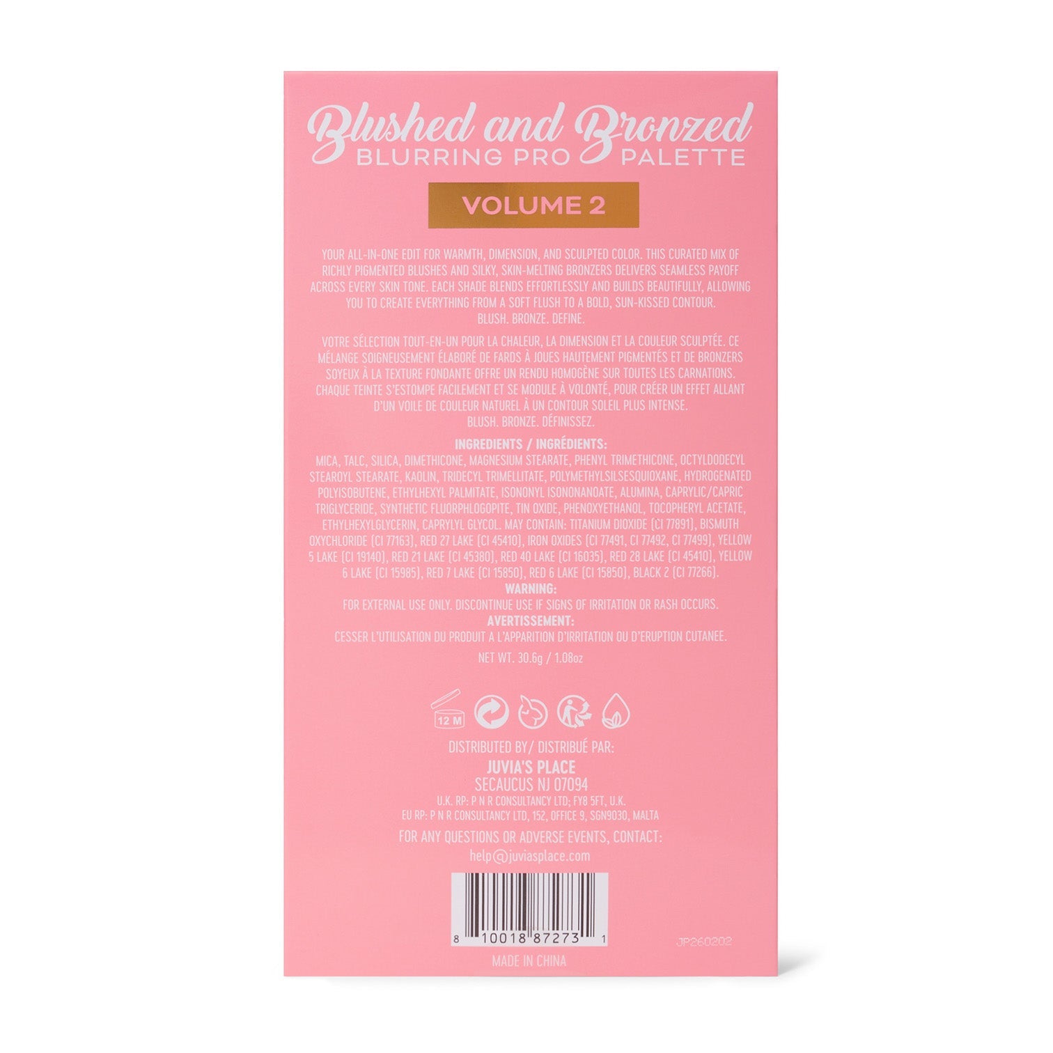 Blushed and Bronzed Blurring pro palettes